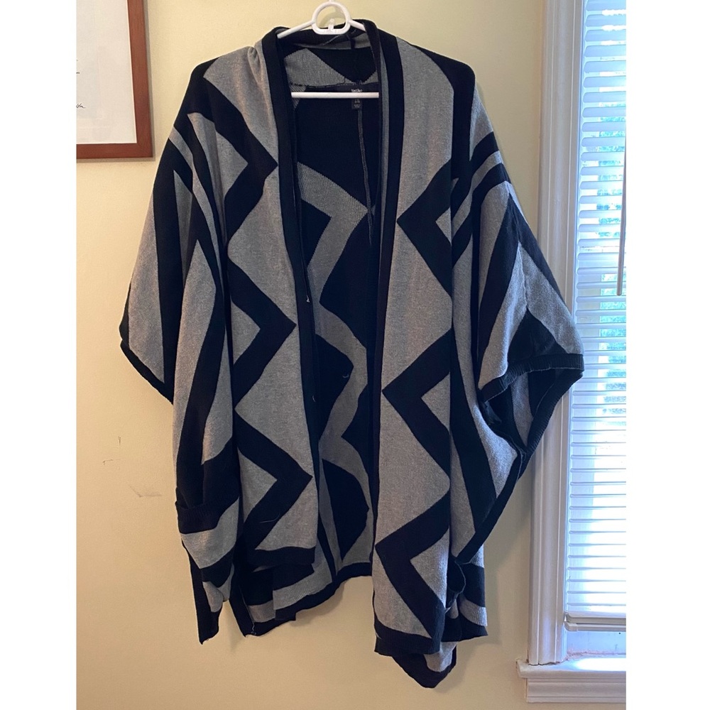 Mossimo Geometric Patterned Poncho Sweater